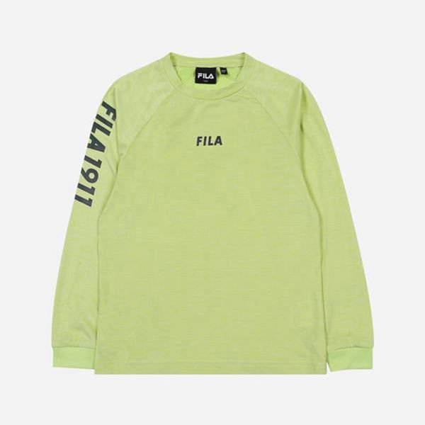 Camisetas Manga Corta Fila Niños Verde - Aurora Crew Neck L/S - España 571230FJL